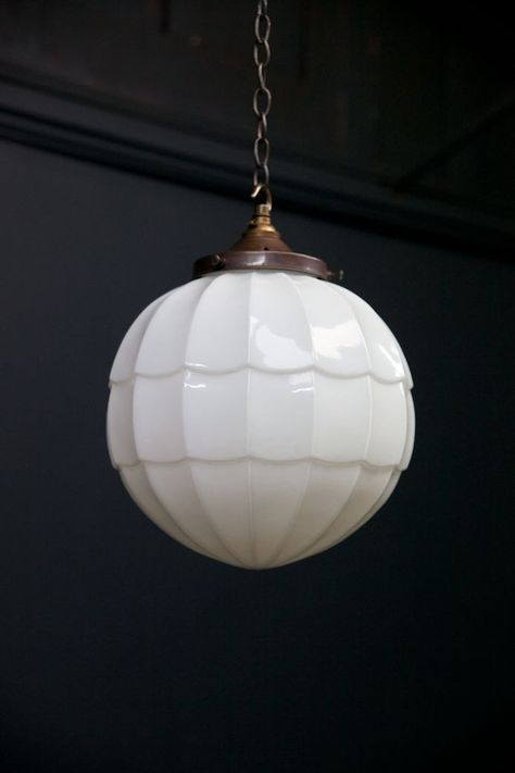 Glass Globe Pendant Lights, Drew Pritchard, New Home Wishes, Glass Globe Pendant Light, Milk Glass Lamp, Kitchen Styles, Bedroom Pendant, Arts And Crafts House, Globe Pendant Light