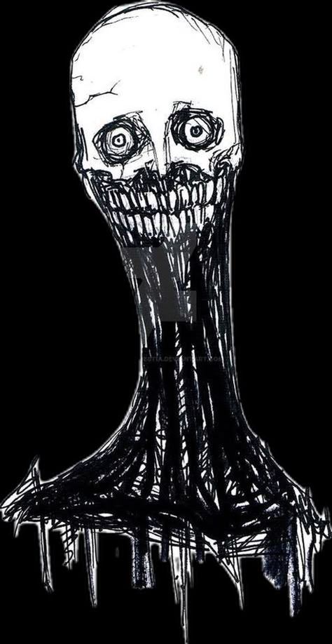 Horror Anime Sketch, Unsettling Drawing Ideas, Scary Zombie Art, Monsters Design Horror, How To Draw A Creepy Smile, Horror Faces Drawing, Rotting Corpse Art, Halloween Horror Drawings, Scary Line Art