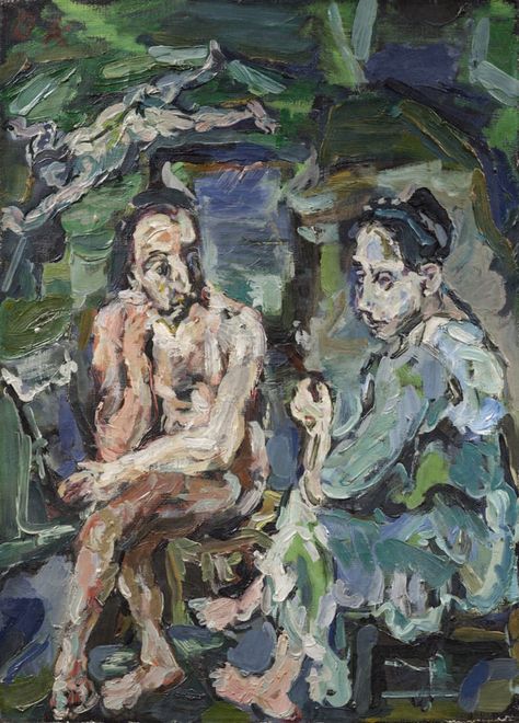 Oskar Kokoschka, <i>Orpheus und Eurydike</i> Courtesy Sotheby's Kokoschka Paintings, Oscar Kokoschka, Orpheus And Eurydice, Oskar Kokoschka, Austrian Painter, Expressionist Artists, Fantasy Paintings, Old Master, Art Movement