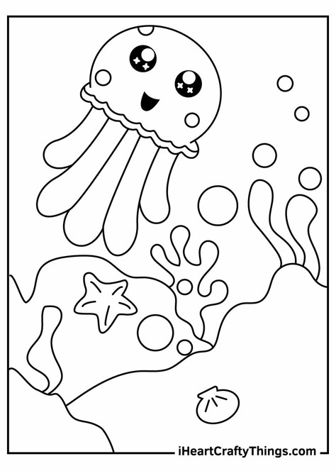 Jellyfish Coloring Pages Jellyfish Coloring Page Free Printable, Coloring For Preschool, Jelly Fish Coloring Pages, Drawings For Kids To Color, Coloring Pages Fish, Coloring Page Animals, Jellyfish Coloring Page, May Coloring Pages, Jellyfish Coloring