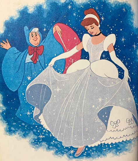 Cinderella 1950 Scenes, Vintage Cinderella Aesthetic, Cinderella Book Illustrations, Cinderella Illustration Disney, Vintage Cinderella, Cinderella Book, Disney Movie Collection, Cinderella Aesthetic, Cinderella Art