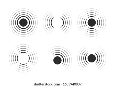 Set of radar icons. Sonar sound waves. Modern flat style vector illustration. Luxury Hotel Branding, Sound Visualization, Idol Poster, Record Label Logo, Sound Waves Design, Radio Icon, Sound Logo, Music Waves, Badge Icon