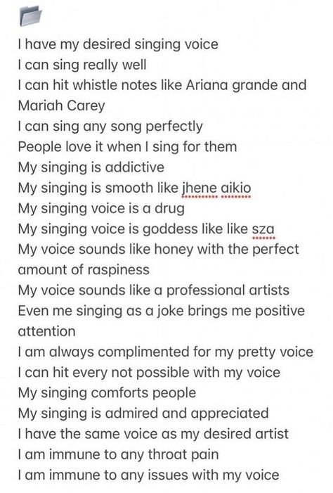 Desired Voice Affirmations, Manifest Singing Voice, Piano Affirmations, Beautiful Singing Voice Affirmations, Siren Voice Affirmations, Pretty Voice Affirmation, Singing Career Vision Board, Music Career Affirmations, Singing Manifestation