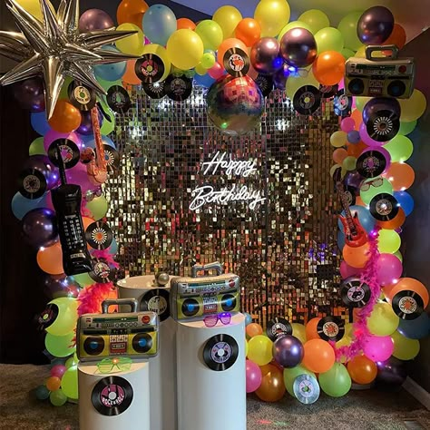 Birthday Party 80s Theme, Backyard Boogie Party Theme, 80 Party Decorations 80s Theme, 80 Birthday Party Ideas Decoration 80s Theme, 80 90 Party Theme, Decades Party Theme, Through The Decades Party Decorations, 90 Party Ideas Decoration, 80s Birthday Party Theme Decoration