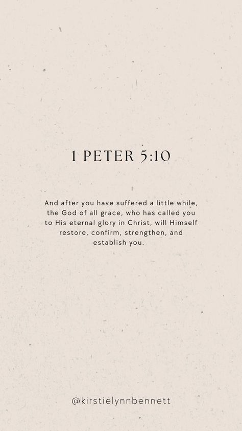 1 Peter 5 10, Peter 5 10, Gods Plan Quotes, Motivational Bible Verses, Comforting Bible Verses, Powerful Bible Verses, Ayat Alkitab, Bible Motivation, Christian Bible Quotes