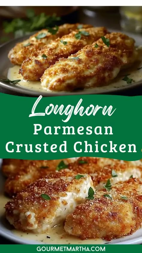 Longhorn Steakhouse Parmesan Crusted Chicken Parmesan Crusted Chicken Longhorn Recipe, Dinner Ideas Stuffed Chicken, Longhorn Crusted Chicken, Rustic Chicken Recipes, Longhorn Steakhouse Parmesan Crusted Chicken Recipe, Longhorn Crusted Parmesan Chicken, Long Horns Parmesan Crusted Chicken, Longhouse Steakhouse Parmesan Chicken, Outback Parmesan Crusted Chicken