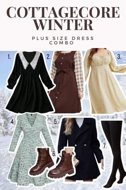 Cottagecore Winter Aesthetic, Cottagecore Outfit Winter, Winter Cottagecore Outfit, Plus Size Cottagecore Fashion, Cottagecore Winter Outfits, Cottagecore Plus Size, Plus Size Cottagecore, Cottage Fashion, Cottagecore Winter