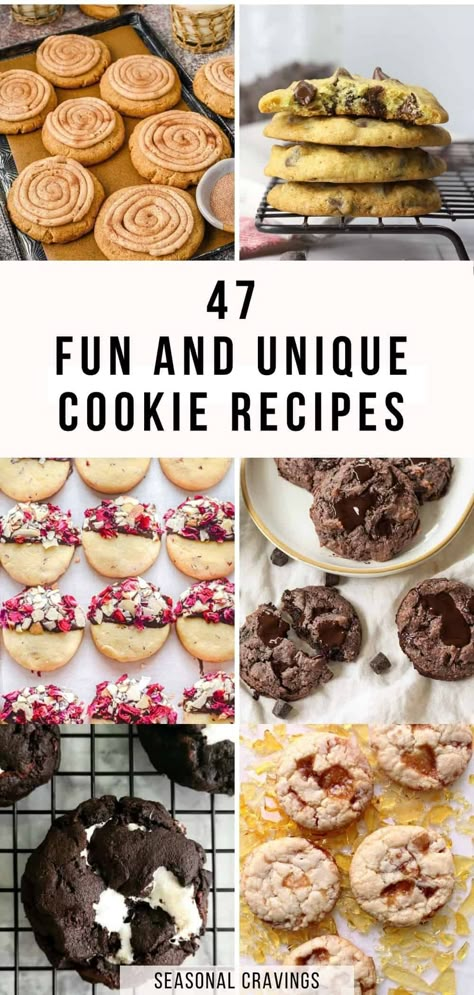 Magic In The Middle Cookies, Pantry Cookie Recipes, Fun Holiday Cookie Recipes, 1 Cookie Dough Many Cookies, Different Chocolate Chip Cookies, Cookie Box Cookies, Fun Chocolate Chip Cookies, Creative Cookie Flavors, Different Flavor Cookies