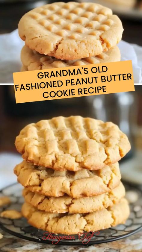 Grandma’s old fashioned peanut butter cookie recipe – Hungarian Chef Old Grandma Recipes, Betty Crocker Peanut Butter Cookies, Homemade Peanut Butter Cookies, Soft Peanut Butter Cookies, Best Peanut Butter Cookies, Quick Cake, Classic Peanut Butter Cookies, Cooking Cookies, Chewy Peanut Butter Cookies