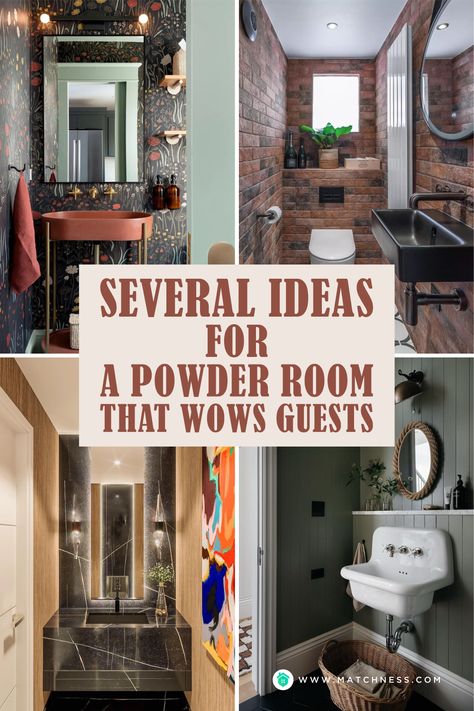 Incorporating a few simple, yet stylish elements can transform your powder room into a beautiful and functional space that will last you for years to come. Whether you’re looking to add some character or simply want to create a clean and modern space, these are the ideas that will make your powder room stand out from the rest. #powderroomideas #powderroomdecor #powderroomdesigns Powder Room Makeover Small Modern, Small Modern Farmhouse Powder Room, Stylish Powder Room Ideas, Tall Powder Room, Half Bath Design Ideas Modern, High Ceiling Powder Room, Guest Powder Room Decor, Small Powder Room Ideas Modern Luxury, Powder Room Built In Vanity