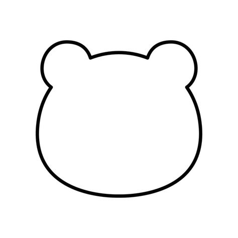 animal, bear head shape icon outline style. Teddy bear simple avatar character. Soft baby toy face logo for animal cat cartoon. Vector illustration. design on white background. EPS 10 Simple Avatar, Teddy Bear Outline, Bear Outline, Teddy Bear Logo, Shape Icon, Face Outline, Animal Bear, Reggio Inspired, Cat Cartoon