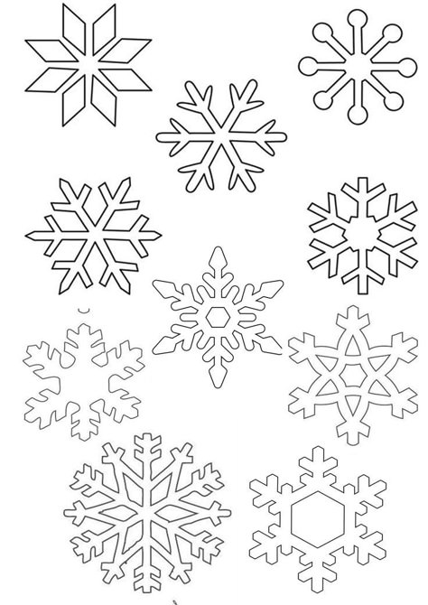 Christmas Patterns Free Printable, Snowflake Outline, Paper Snowflake Template, Snowflakes Art, Snowflake Template, Snow Flakes Diy, Paper Snowflakes, Christmas Drawing, Christmas Templates