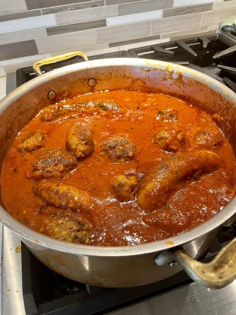 Sausage And Meatballs Recipes, Meat Sauce With Italian Sausage, Sausage And Meatballs Pasta, Best Sunday Sauce Recipe, Sausage In Tomato Sauce, Meatballs And Sausage In Sauce, Italian Sausage In Sauce, Meatball And Sausage Recipes, Sausage And Meatballs Crockpot