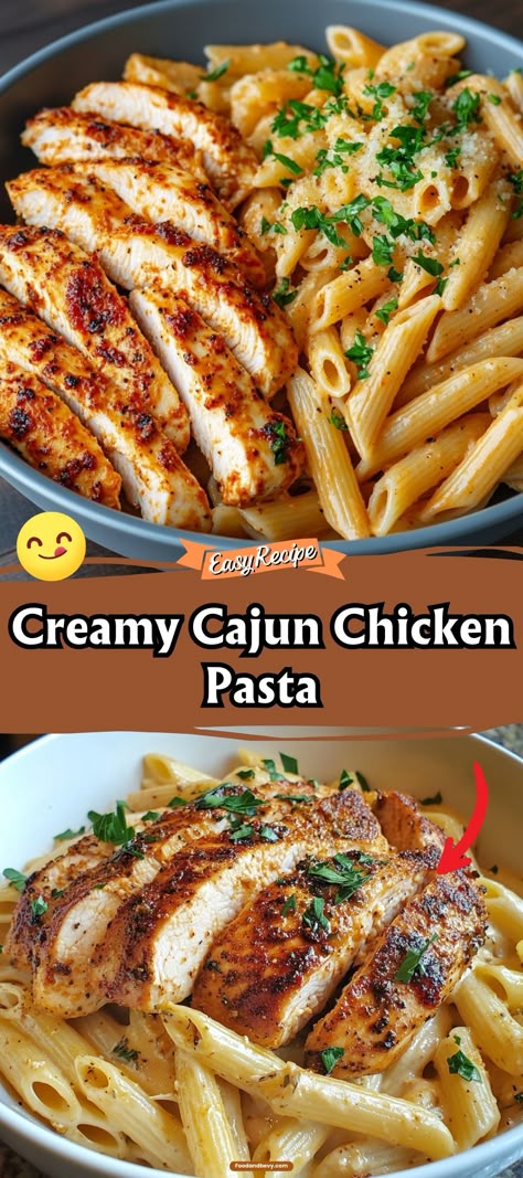 Indulge in the creamy, spicy fusion of Creamy Cajun Chicken Pasta. Tender chicken strips are seasoned with Cajun spices and mixed into a silky smooth sauce that coats every strand of pasta beautifully. This dish is a wonderful blend of comfort and excitement, making it a perfect weeknight escape to the flavors of the South. #CreamyCajunChicken #SpicyPasta #ComfortDish