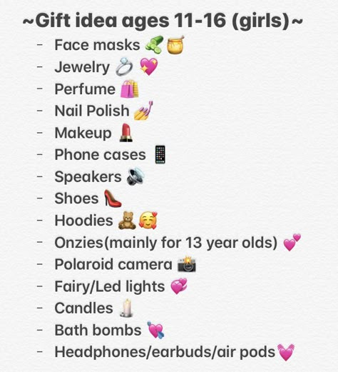 List Of Gifts For Best Friend, What To Get A 13 Year Girl, What To Get For A Teenage Girls Birthday, Christmas Present Ideas For 11-12, What Should I Get My Friend For Her Bday, 13 Bday Gift Ideas, Stuff To Get For Your Birthday 11 Yo, Thing To Get For Your 13th Birthday, Things To Get A 10 Yo For Christmas