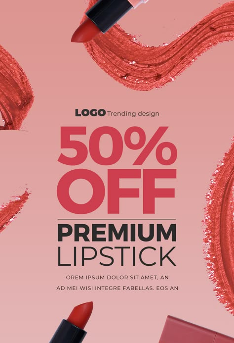 Fashion Color Gradient Lipstick Makeup Promotion Instagram Story#pikbest#Templates#Poster Lipstick Advertisement Poster, Makeup Promotion Ideas, Makeup Design Poster, Makeup Content Ideas For Instagram, Makeup Advertisement Poster, Ads Lipstick, Gradient Lipstick, Lipstick Advertisement, Makeup Social