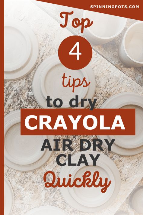 Looking for a fun and quick way to express your creativity? 🎨 Check out our Crayola Air Dry Clay Quick Drying Time Tips - Spinning Pots! We're dishing tips on how to create stunning pottery in no time with Crayola Air Dry Clay. So, let's get spinning! 👩‍🎨💨 What Paint To Use On Air Dry Clay, How To Dry Air Dry Clay, Air Dry Clay Supplies, Best Air Dry Clay Recipe, How To Dye Air Dry Clay, How To Paint Air Dry Clay Tutorials, How To Color Air Dry Clay, How To Paint Polymer Clay, Homemade Air Dry Clay Recipes