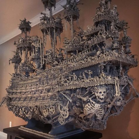 Creature Fantasy, Ghost Ship, 다크 판타지, Idea Board, A Ship, Assemblage Art, Pirate Ship, Model Ships, Lego Creations