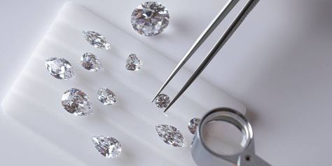 How to Tell if a Diamond Is Real Without a Tester? - Diamond101 Perfect Grade, Jewelry Knowledge, Diamond Lighting, Flat Stone, Synthetic Diamond, Magnifying Glass, Quality Diamonds, Real Diamonds, Lab Diamonds