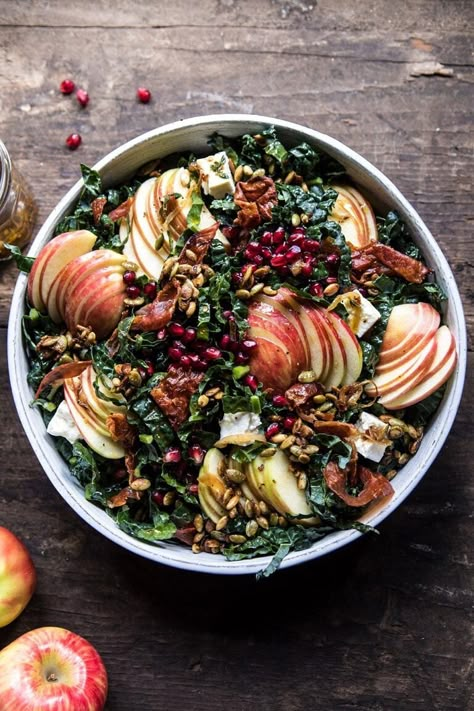 Harvest Kale Salad, Apples Salad, Harvest Kale, Honeycrisp Apple, Autumn Salad Recipes, Salad Kale, Thanksgiving Salad, Harvest Salad, Resep Salad