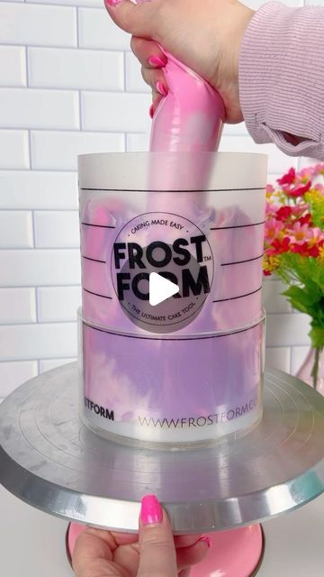 Frost Form® on Instagram: "How to make a Marbled Cake with American Buttercream 🩷💜

The process is the same for all Buttercreams-

Take out about 1/3 of your buttercream and microwave until completely melted (about 20-25 seconds) and stir back in

Repeat as many times as needed until the buttercream slides easily off the spatula

Then just alternate small scoops of buttercream colors (we suggest 3-4 colors- work quickly!)

Pipe a small amount of buttercream on 3-4 sides then fill to the bottom 

Get our Soft American Buttercream recipe and order Frost Form on frostform.com 💕

Video by @pinkaliciouscakes" How To Marble Cake Frosting, Piped Buttercream Cake, Marble Frosting Cake, Frost Form Buttercream, Frost Form Cake, How To Frost A Cake, Buttercream Cake Designs Birthday, Butter Cream Cake Design, Marble Cake Design