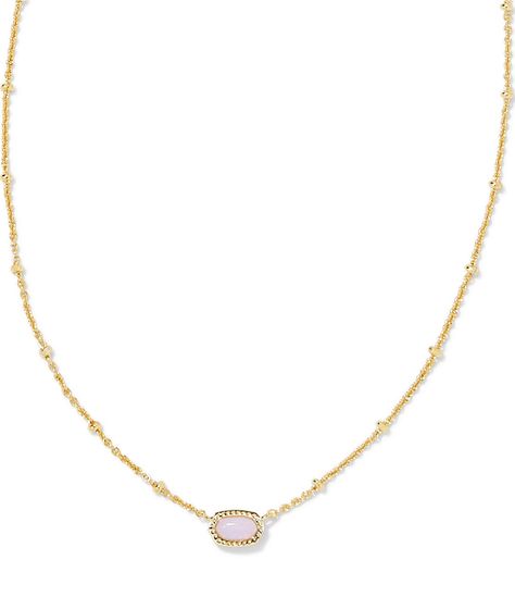 From Kendra Scott, this necklace features: Short pendant necklace14k gold plated or rhodium over brassLobster clasp w/adjustable slider bead closureApprox. 15" L +4" extenderImported.