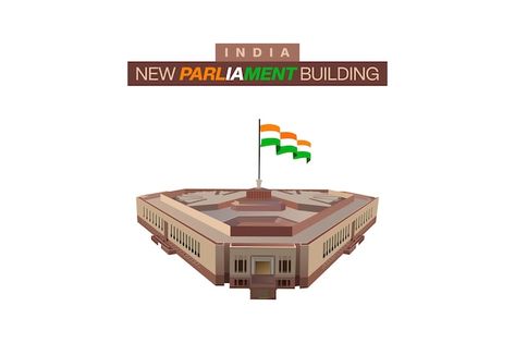 India new parliament building vector ill... | Premium Vector #Freepik #vector #parliament #new-delhi #delhi #indian-palace New Parliament House India, Log House Exterior, Independence Day Post, Camera Doodle, Rose Gold Logo Design, India Drawing, India Logo, Heritage School, Building Vector