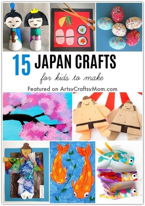 Japan Crafts For Kids, Around The World Crafts For Kids, Ninja Crafts, Japan For Kids, Multicultural Activities, Around The World Theme, Asian Crafts, Japanese Kids, Cultural Crafts