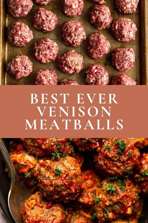 Cheap Venison Meals, Aip Ground Venison Recipes, Meal Prep With Deer Meat, Venison Bbq Meatballs, Whole 30 Venison Recipes, White Tail Deer Recipes, Recipes With Venison Sausage, Ground Venison Dinner Ideas, Wild Game Meatballs