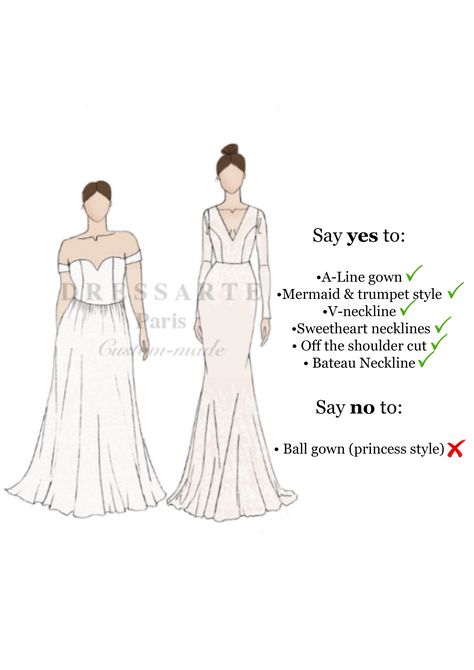 Let us give you our best tips for petite brides. Here is a list of do's and don't's when you have a small size. You can't always say yes ✅, sometimes you need to say no ❌ #weddingdress #petitebrides #love #weddinggowns Petite Wedding Dresses Short Bride, Petite Bride Wedding Dress, Wedding Dresses Short Bride, Petite Wedding Gowns, Petite Wedding Dresses, Short Brides, Brides Wedding Dresses, Petite Bride, Short Bride