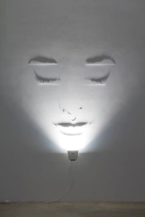 Wall lighting throwing a shadow in the shape of a face Shadow Art, Diy Furniture Projects, Furniture Projects, Light Art, Lamp Design, Light And Shadow, Installation Art, Lighting Design, Amazing Art