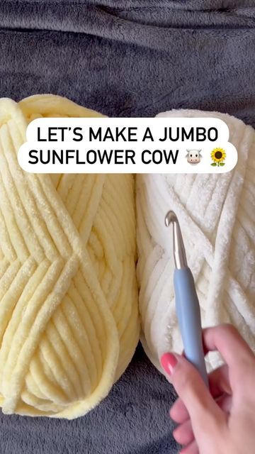 Cute Crochet Plushies Big, Jumbo Cow Crochet Pattern, Jumbo Crochet Animals, Jumbo Plushie Crochet Pattern, Sunflower Cow Crochet Pattern, Crochet Giant Plushies Pattern Free, Giant Cow Crochet, Big Crochet Plushies Pattern Free, Huge Crochet Plushies