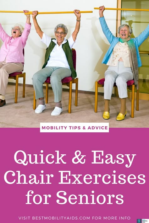 Chair-based exercises are ideal for older adults with limited mobility. Find out how to remain active without over-exerting yourself in this chair exercise guide for seniors. #SeniorExercise #GetActive Noodle Exercises For Seniors, Senior Excersizes, Seniors Exercises Workouts, Elderly Chair Exercises, Fun Exercises For Seniors, Seniors Exercises, Chair Exercises For Beginners, Soft Yoga For Seniors, Chair Stretches For Seniors