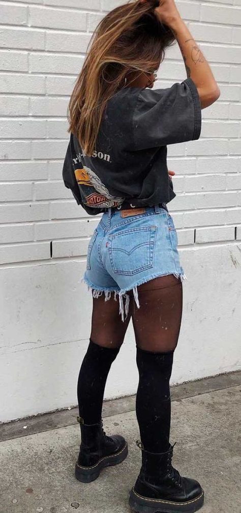 Biker Bartender Outfit, Simple Cute Date Outfits, Edm Concert Outfit Plus Size, Mesh Pants Outfit Festival, Simple Edgy Outfits Summer, Outfit For Rock Concert Night, Heavy Metal Concert Outfits For Women, Louder Than Life Festival Outfit, Shirt Black Skirt Outfit