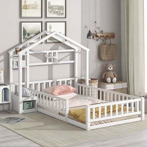 New product: Twin Size House-Style Headboard Floor Bed with Fence Guardrails 👉🏽👉🏽 https://www.cooltoddlerbeds.com/product/twin-size-house-style-headboard-floor-bed-with-fence-guardrails 🧑🧑🧑👧👧👧 #kidsbed #bedsforkids #bedsforboys #bedsforgirls #cooltoddlerbeds #coolkidsbed #coolkidsbeds House Bed Frame, Decorate House, House Frame, Bed Stairs, Bedside Stands, House Frame Bed, Daybed With Drawers, Shaped Headboard, Frame Bed