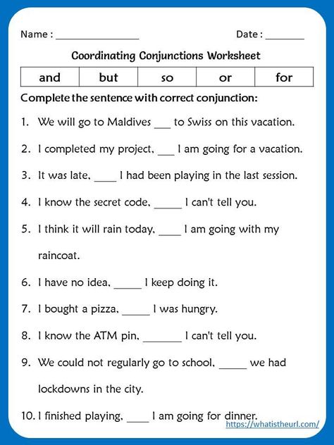 Conjunctions Worksheet 2nd Grade, Parts Of Speech Worksheet With Answers, Conjunctions Worksheet With Answers, Coordinating Conjunctions Worksheet, Conjunction Worksheet, Conjunctions Activities, Articles In English Grammar, Esl Worksheets For Beginners, Conjunctions Worksheet