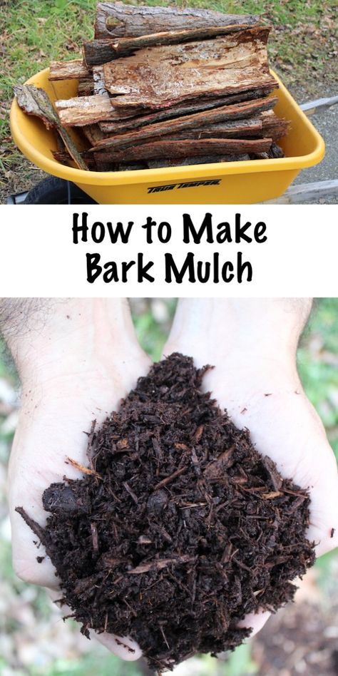 How to Make Bark Mulch at Home Compost Mulch, Garden Mulch, Lasagna Gardening, Vegetable Gardening Ideas, Growing Your Own Food, Food Gardening, Beginner Gardening, Organic Vegetable Garden, Permaculture Design