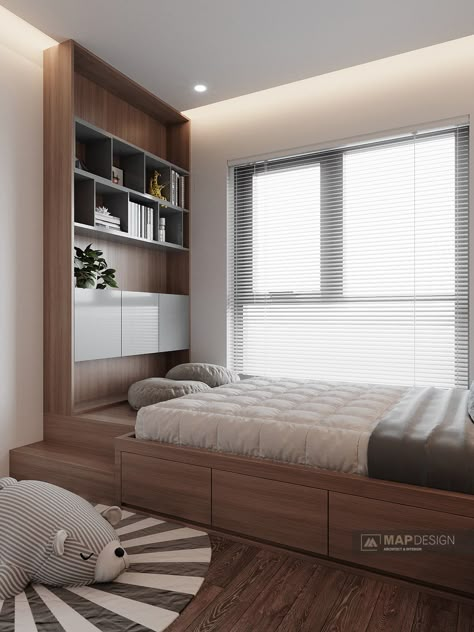 Bedroom Tatami Design, Teeny Tiny Bedroom Ideas, Japandi Tiny Bedroom, Never Too Small Micro Apartment, Japandi Tatami Bedroom, Platform Bed Headboard Ideas, Bed And Wardrobe Combination Small Room, 3x2.5 Bedroom Ideas, Japandi Small Bedroom Design