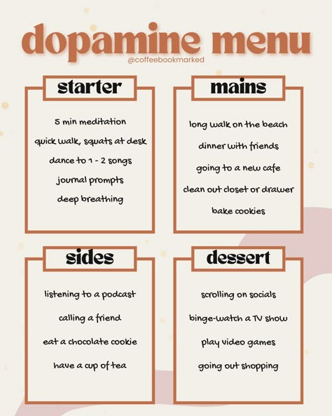 Dopamine Menu Template, Dopamine Menu Ideas Journal, Dopamine Menu Ideas, Dopamine Activities, Dopamine Design, Cute Journal Ideas, Ozempic Diet, Social Work Resources, Happy Brain