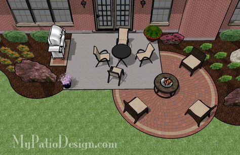 patio diy - Google Search Circle Patio, Diy Patio Ideas, Patio Addition, Small Patio Design, Patio Plans, Concrete Patios, Restaurant Patio, Patio Diy, Patio Landscaping