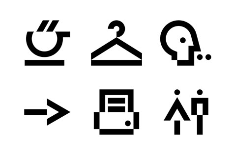 Guide Icon, Pictogram Design, Office Signage, Navigation Design, S Logo Design, Signage System, Graphic Motif, Brand Icon, Graph Design