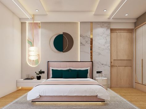 30 Modern Bedroom Ideas for Stylish Homes - Unwind in Elegance - placeideal.com Couple Bed Design Modern, Modern Bedroom Interior Minimalist, Headboard Master Room, Bed Room Ceiling New Designs, Wall Panelling Design For Bedroom, Bedroom Interior Ceiling Design, Badroom Bad Wall Design Bedroom, Bedroom Bed Back Wall Design Modern, Bed Back Wall Design Master Bedrooms Modern