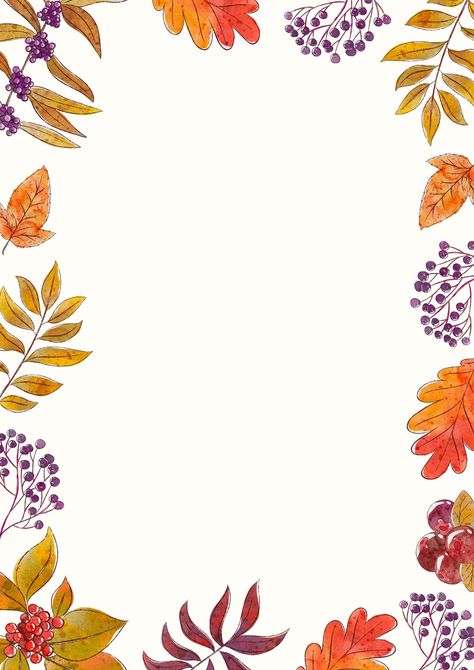 Colorful Autumn Leaves Page Border Autumn Border Designs, Fall Border Design, Autumn Border, White Board Drawings, Fall Borders, Border Templates, Tv Board, Leaf Border, Fall Background