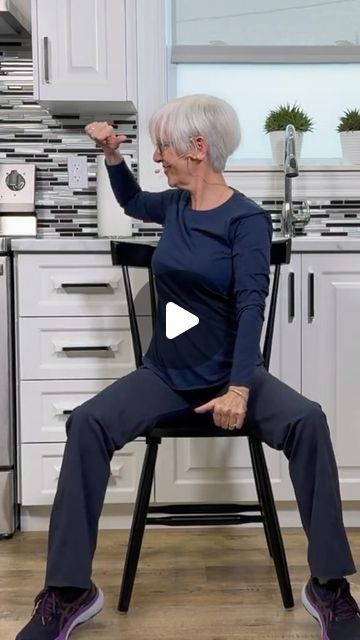 Easyfitnessover50 on Instagram: "You can have just as much fun working out in a chair as you can dancing around the house. There are all kinds of fun moves to keep it interesting.#chairworkout #easyfitness #moveeveryday #funfitness" Chair Exercises For Seniors Over 50, Senior Yoga, Thigh Fat Workout, Chair Exercise, Chair Exercises, Fat Workout, Chair Yoga, Thigh Fat, Senior Fitness