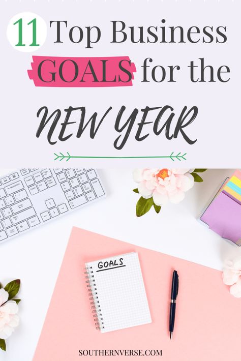 Have you made your New Year’s Business resolutions or goals yet? Here I have listed the top 11 Small Business goals that you can achieve to grow your business. Click through for some inspiration for setting your goals. Small Business Tips I Small Business Marketing. #smallbusiness #goals #growyourbusiness Small Business Monthly Goals, Business Goals Examples, How To Set Business Goals, 2024 Small Business Goals, Yearly Business Planning, New Year Business Planning, Small Business Goals Ideas, 2024 Business Goals, Small Business Goals Aesthetic