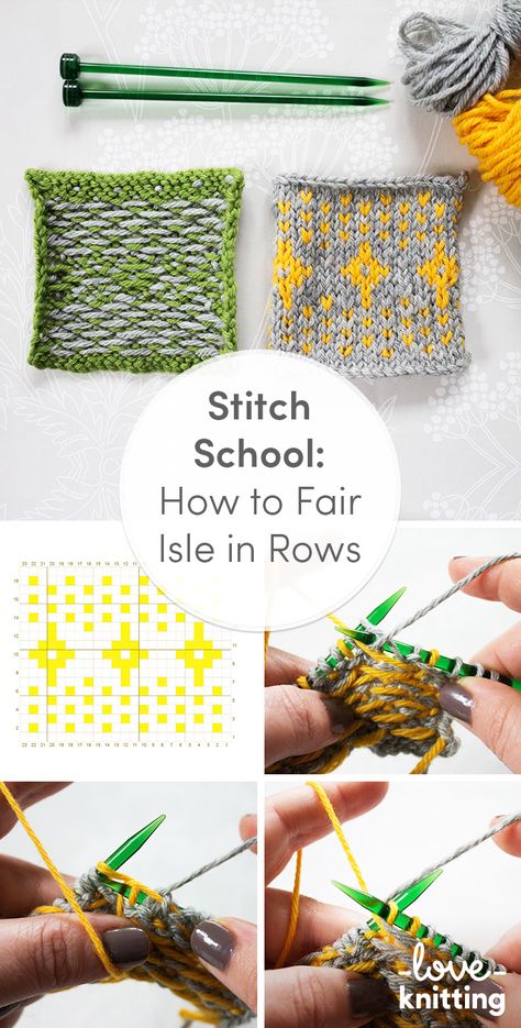 Fair Isle Knitting Patterns Free, Knit Fair Isle, Intarsia Knitting, Bamboo Knitting Needles, Fair Isle Knitting Patterns, Fair Isles, Knit Basket, Vogue Knitting, Knitting Instructions