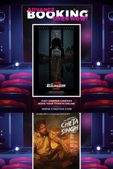 Advance Booking is Open Now for Cheta Singh and The Equalizer 3. Book your tickets Now 📢📢. For bookings and movie schedules, contact Cinepax Giga Mall at 0512725546 Watch your favorite movie at the Cinepax located on the Second Floor. #gigamall #gigagroup #shoppingmall #shopping #cinepax #cinepaxgigamall #moviegigamall #cinemagigamall #weekendeelease #nowshowing #ChristopherNolan #Oppenheimer #entertainmenet #WTCPAK Equalizer 3, Movie Schedule, The Equalizer, Christopher Nolan, Denzel Washington, Favorite Movie, Equalizer, Online Tickets, World Trade Center