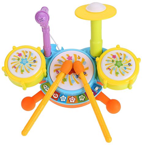 Kids Drum Set Educational Toys for Toddlers Gifts Educational Toys For Preschoolers, Kids Drum Set, $5 Gift Ideas, Gift Ideas For Toddlers, Toy Drum, Best Educational Toys, Toy Playset, Play Pretend, Educational Toys For Toddlers