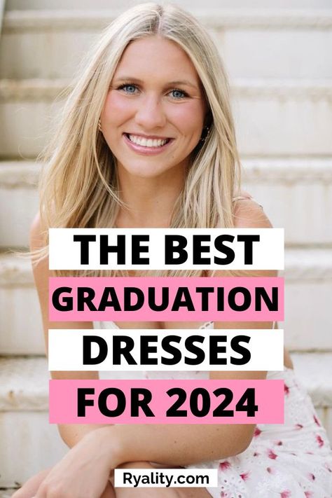 The black graduation dress ideas on this list are my absolute fav, def copying for my graduation University Graduation Outfit For Women, Graduation Dresses 2023, Graduation Dress Ideas University, Graduation Dresses Black, Dress For Graduation University, College Graduation Dress Ideas, College Graduation Outfit Ideas Dresses, White Graduation Dress College, College Graduation Dress