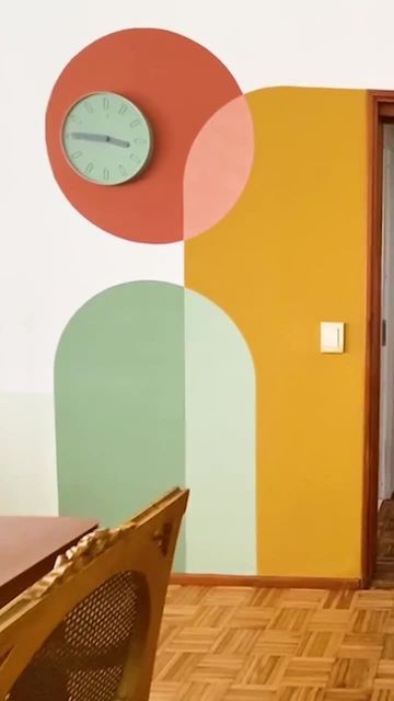 Creative Home Painting Ideas, Wall Murals In Bedroom, Wall Murals Colorful, Simple Room Mural Ideas, Colourful Wall Ideas, Wall Paint Decoration, Room Decor Paintings Walls, Unique Home Painting Ideas, Unique Ways To Paint A Room